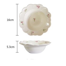 Ceramic French Dessert Plate Premium Salad Bowl