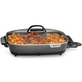 Presto 16-inch Electric Slimline Skillet with Glass Cover