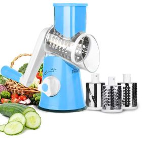 3-in-1 Rotary Food Slicer Chopper Cheese Grater Fruit Vegetable Shredder Cutter