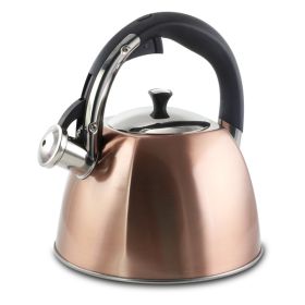 Mr Coffee Belgrove 2.5 Quart Whistling Tea Kettle in Copper